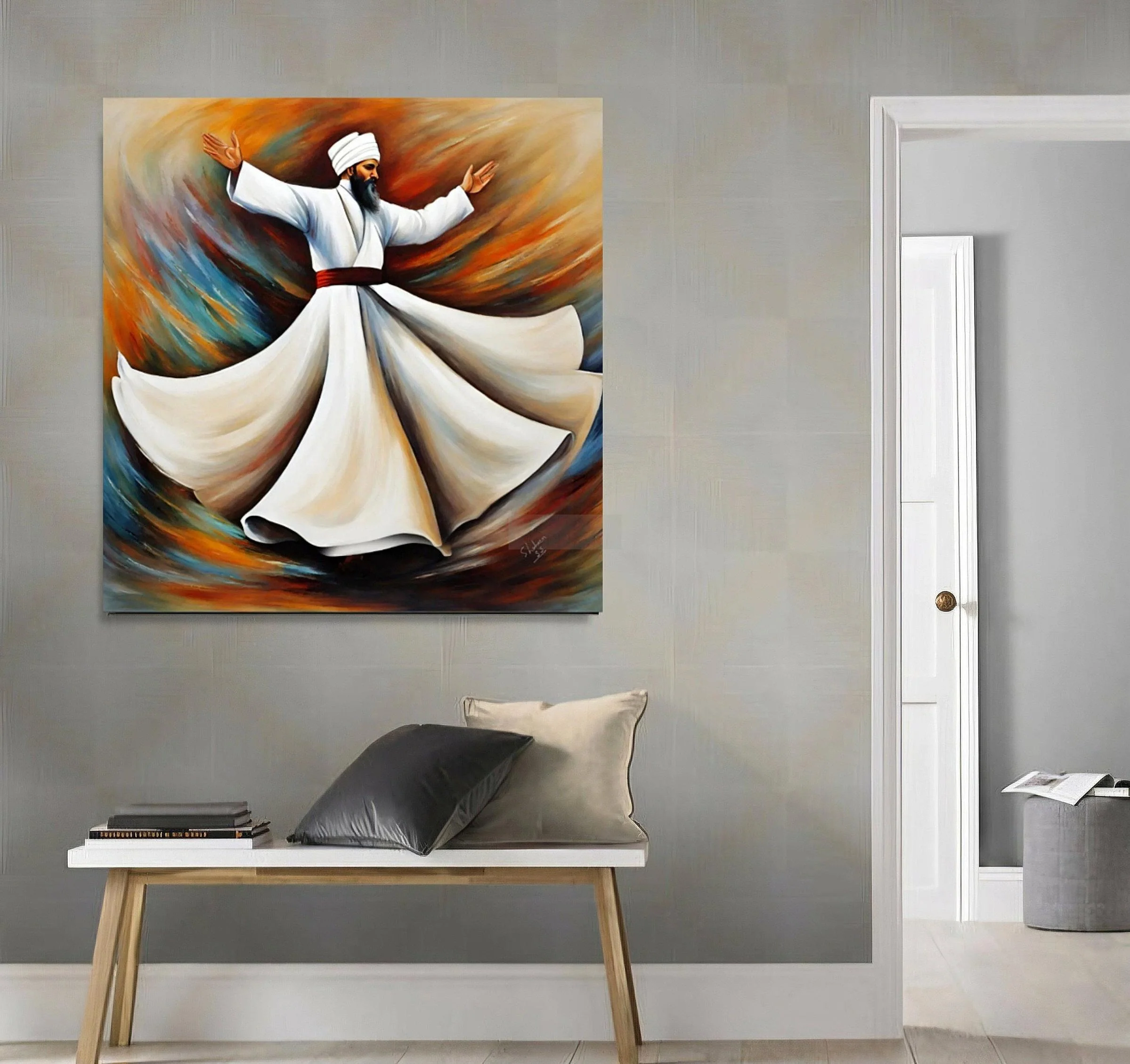 Sufi Artwork | Sufism | Handmade Painting | Home Decor | Wall Decor