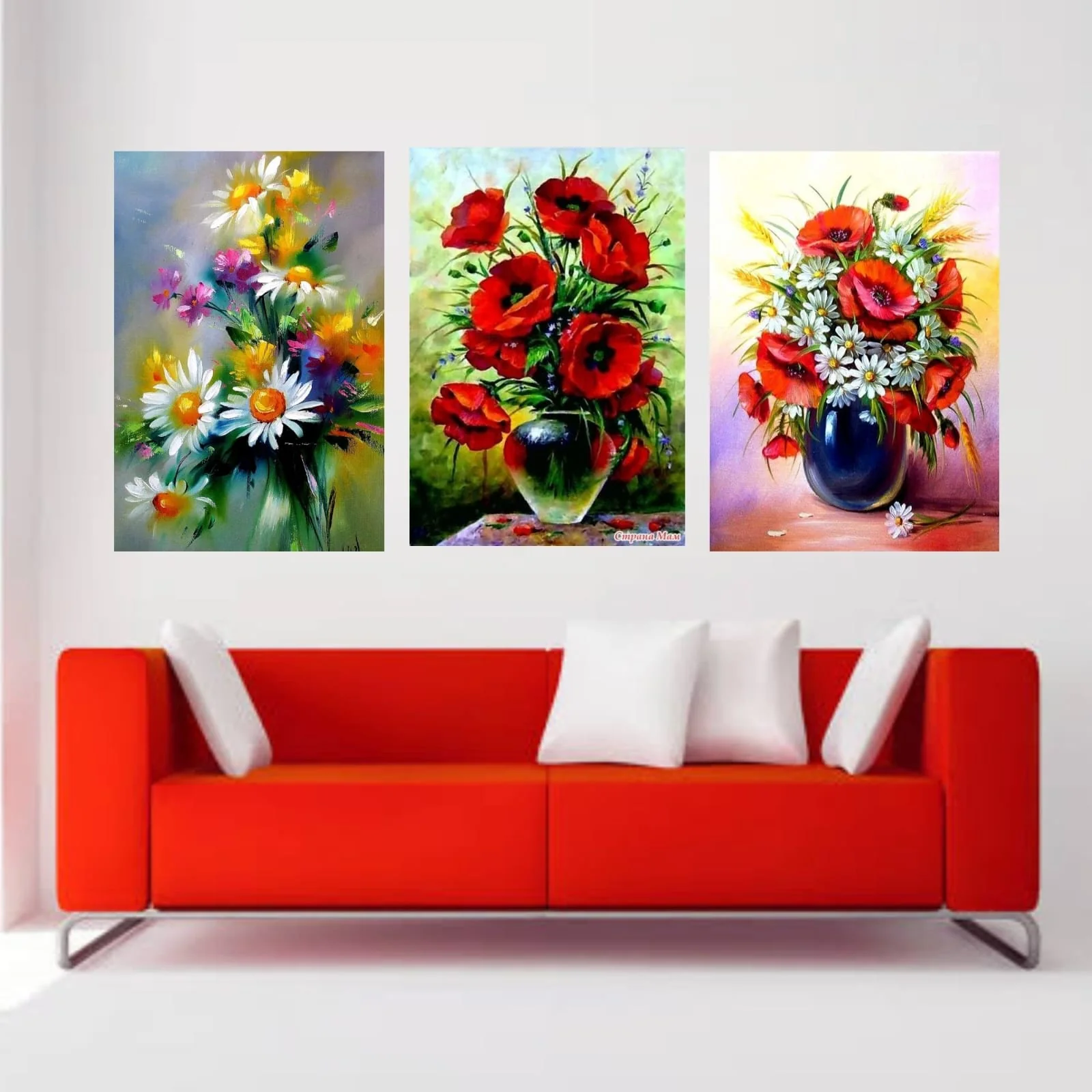 3-Panel Modern Abstract Canvas Wall Art Set �C Contemporary Multicolor Digital Print �C Ready-to-Hang Triptych Decor