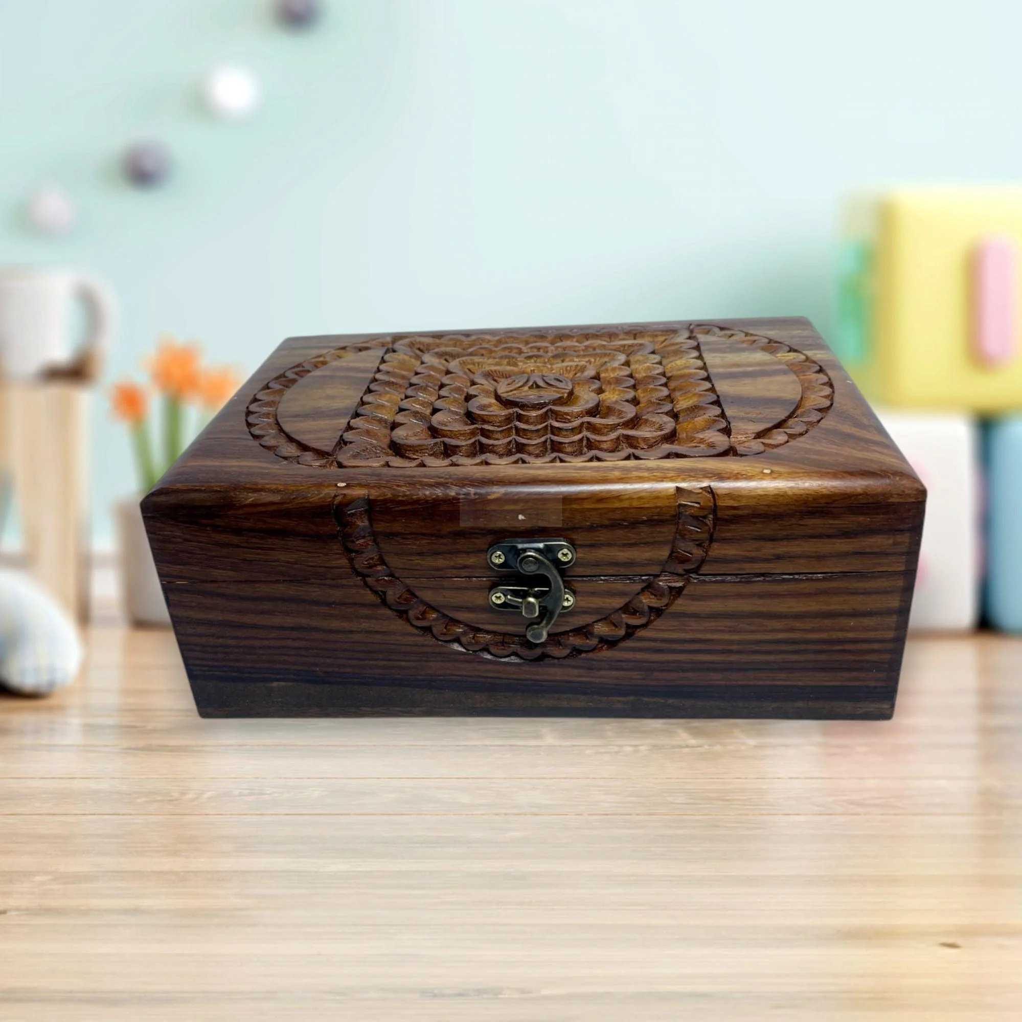 Handcrafted Rosewood Jewelry Box