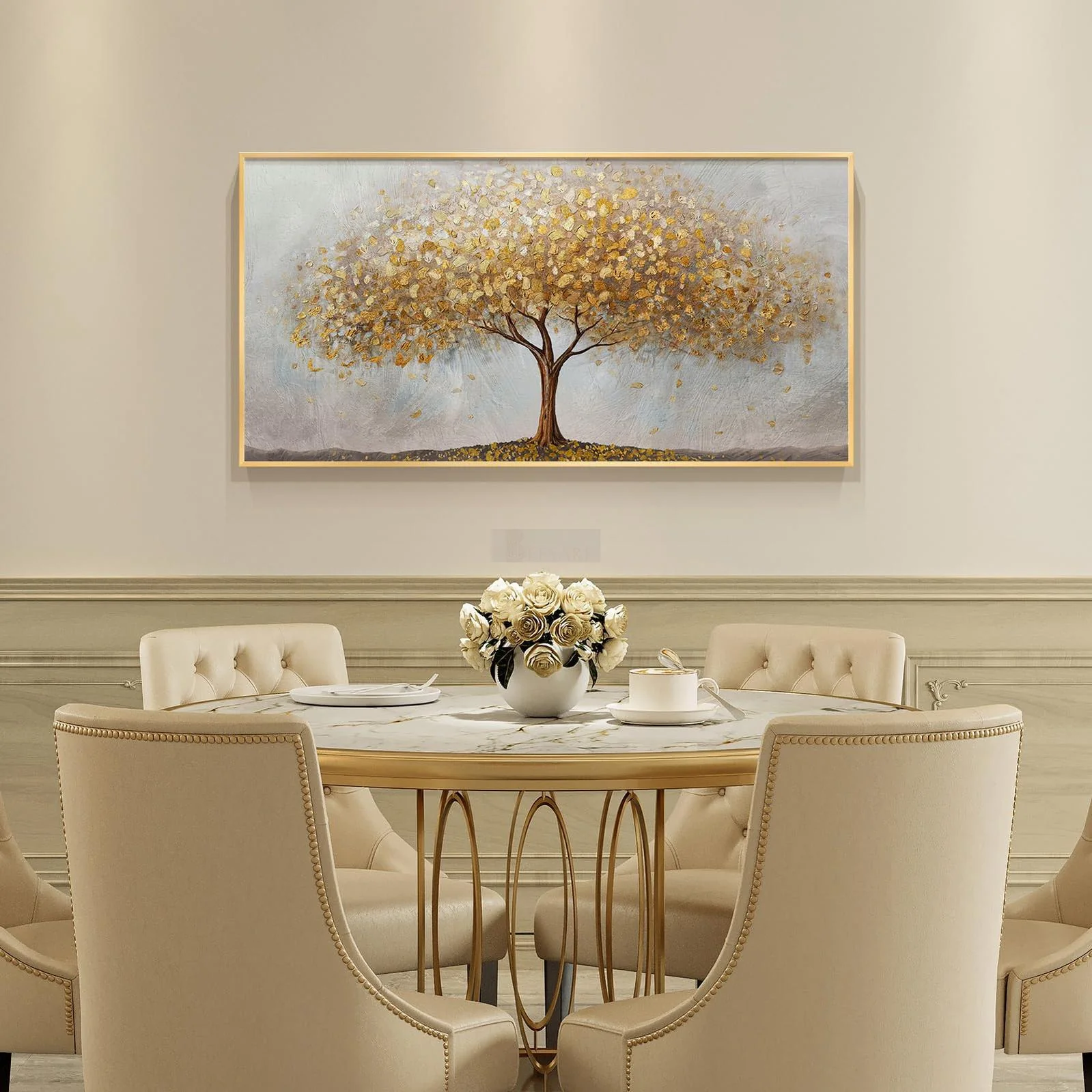 Tree of Life Wall Art - Hand Painted Original Painting - Canvas Artwork for Walls, Large Painting
