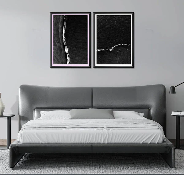 Black Ocean Waters (2 Panel) Seascape Wall Art