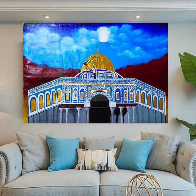 AL AQSA MOSQUE || Palestine mosque | Handmade Painting | Home Decor | Wall Decor