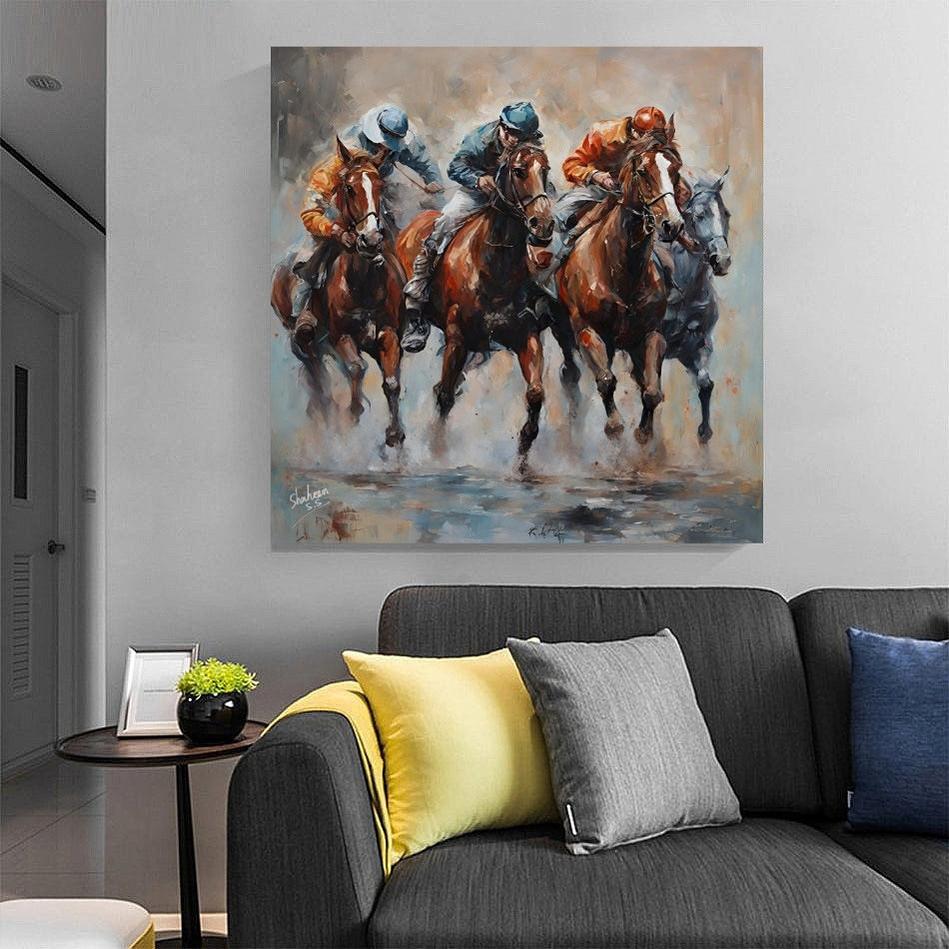 Horse Painting on Canvas || Original Oil Painting | Handmade Painting | Home Decor