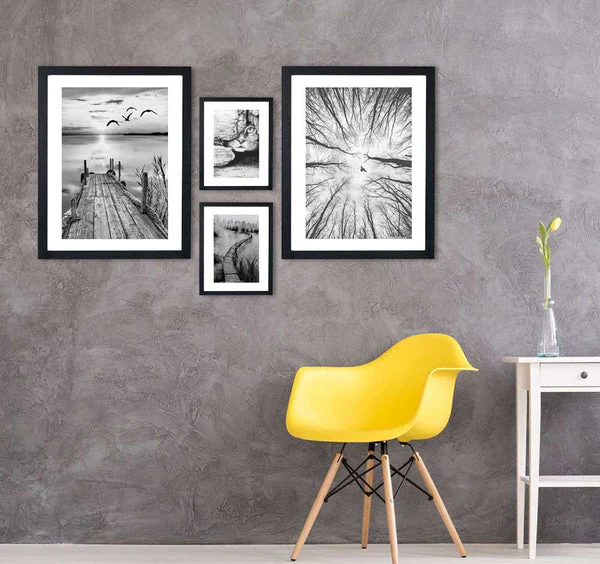 Incredible Pencil Drawing of Nature (4 Panel) Nature Wall Art