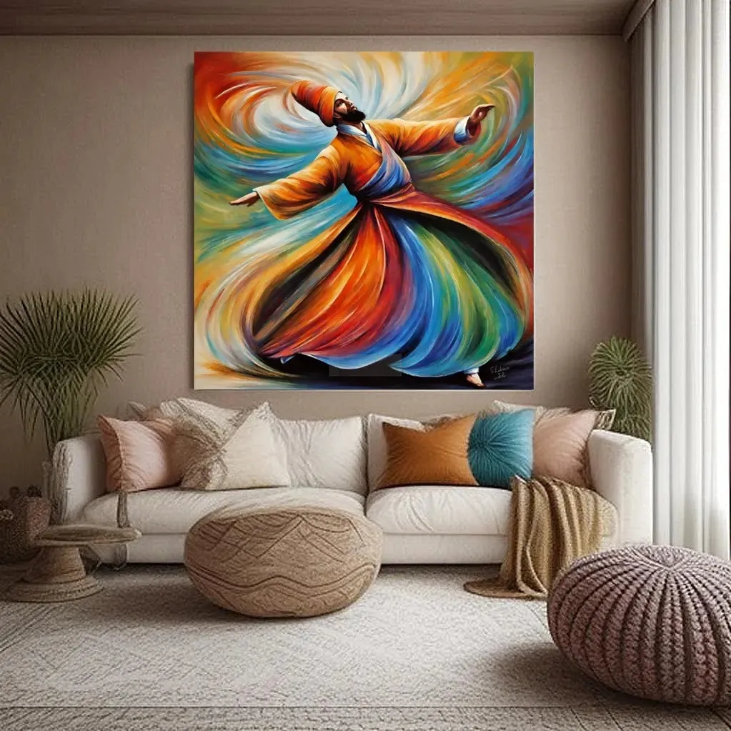Sufi Painting | Sufism | Handmade Painting | Home Decor | Wall Decor