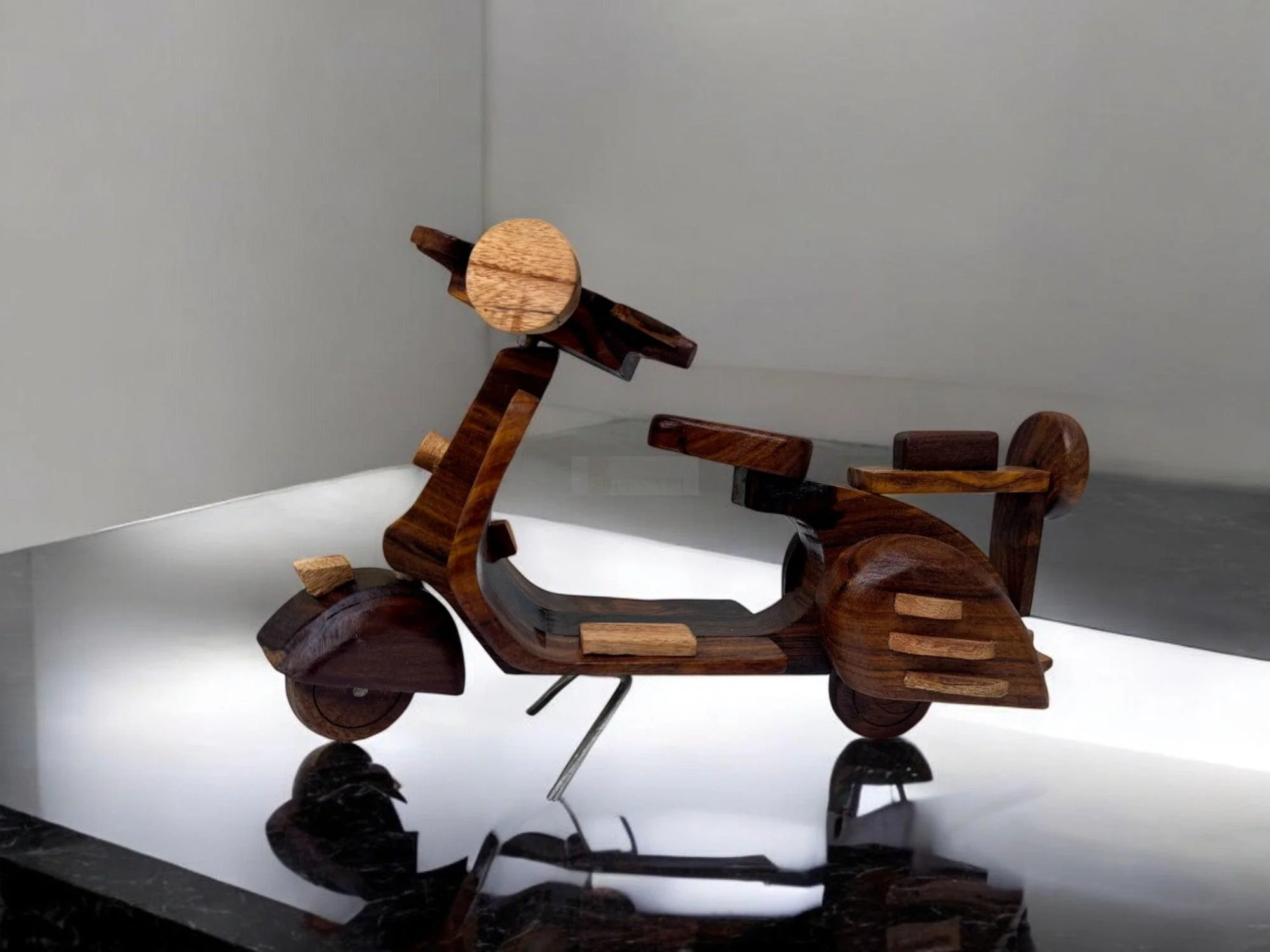 Elegant Wooden Decorative Bike for Table Display - Stylish and Unique Home Decor Piece for Living Room, Office, or Bedroom