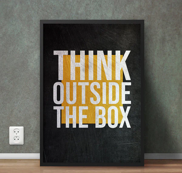 Think Outside the Box | Motivational Poster Wall Art