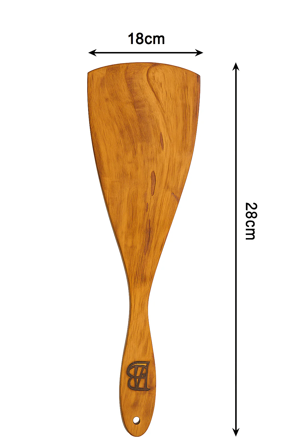 Non-Polished Handmade Wooden Spatula �?Chemical-Free, Natural Wood Kitchen Utensil for Stirring, Frying, and Safe Use on Nonstick & Cast Iron Cookware