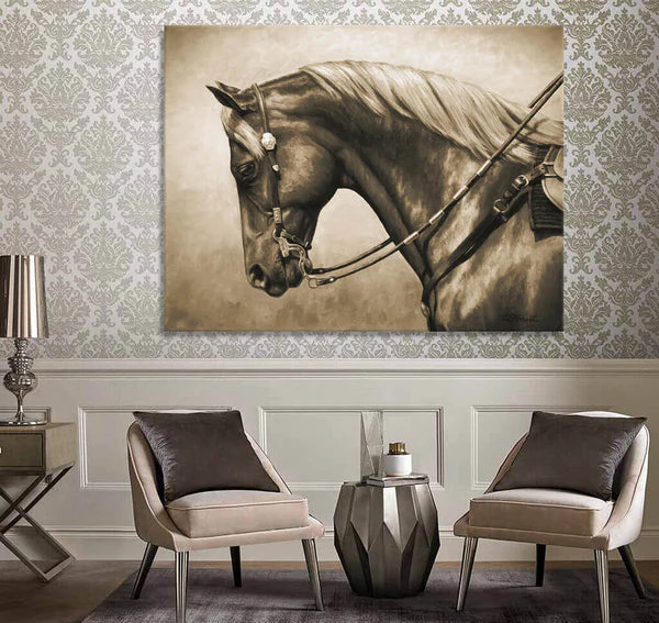 Brown Mustang Horse (Single Panel) Animal Wall Art