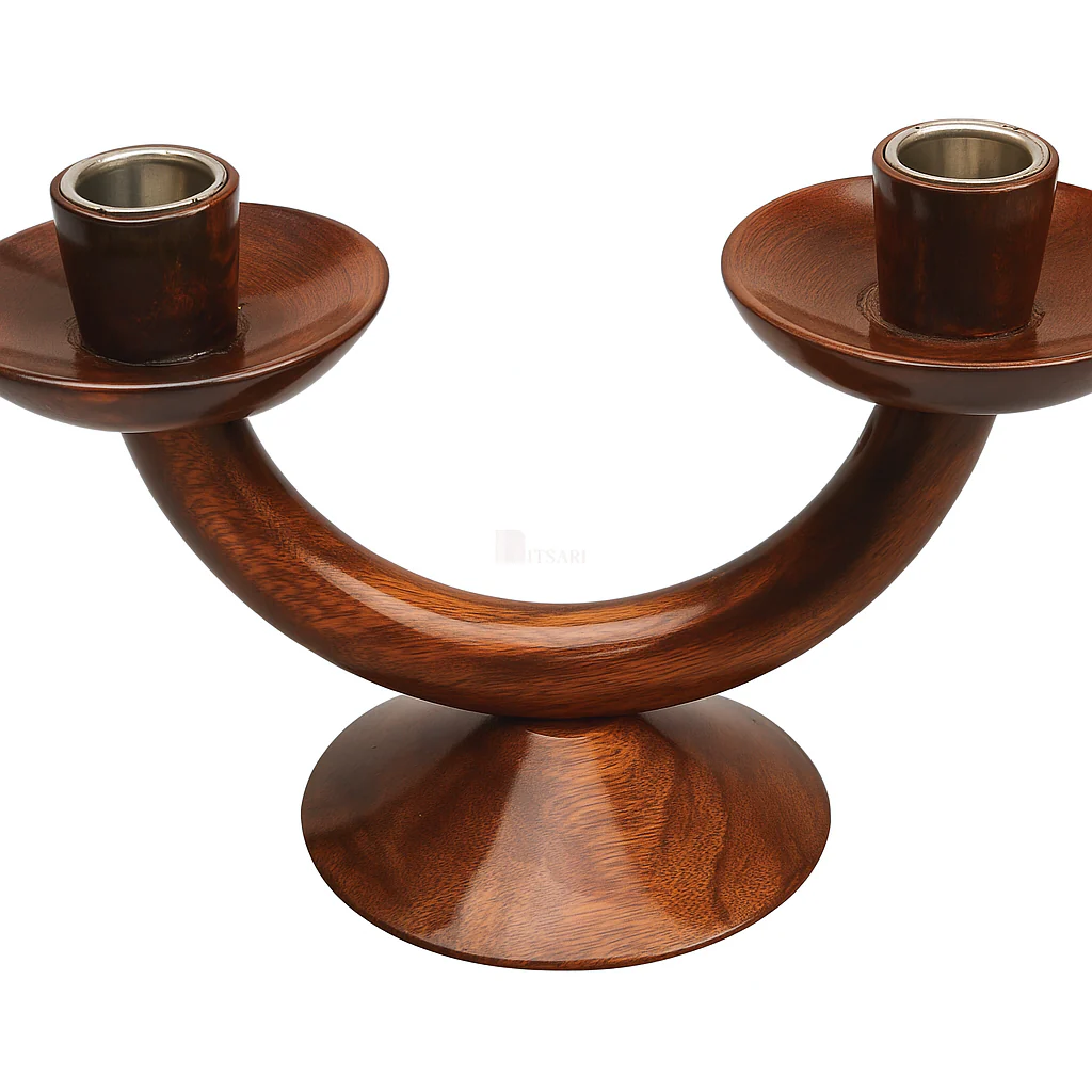 Rosewood Candle Holder