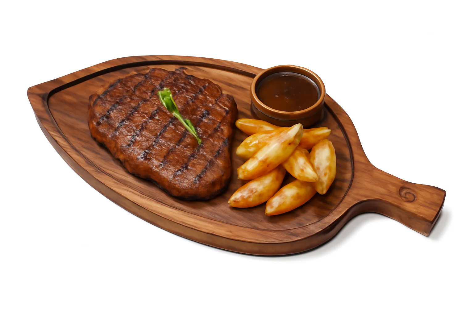 Handcrafted Wooden Leaf Platter for Serving Snacks, Premium Sheesham Wood Tray, Rustic Decorative Leaf-Shaped Platter for Dining & Kitchen D��cor