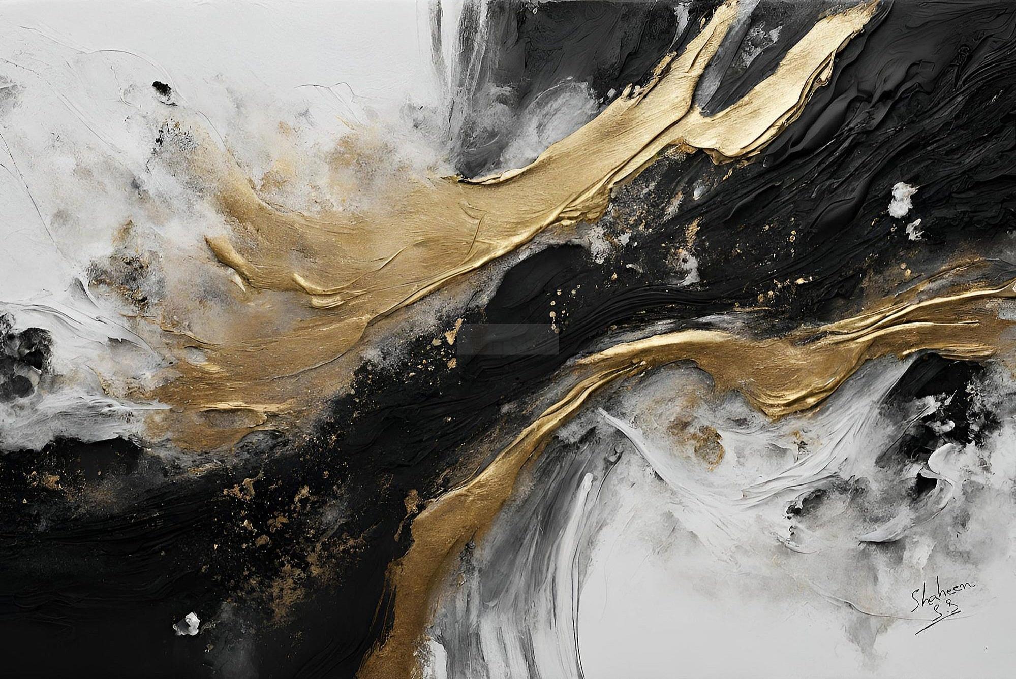 Black & White | Minimalist Textured Abstract Painting | Home Decor | Wall Decor