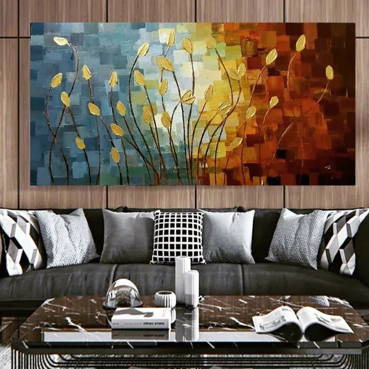 Textured Tropical Abstract Art | Handmade Painting | Home Decor