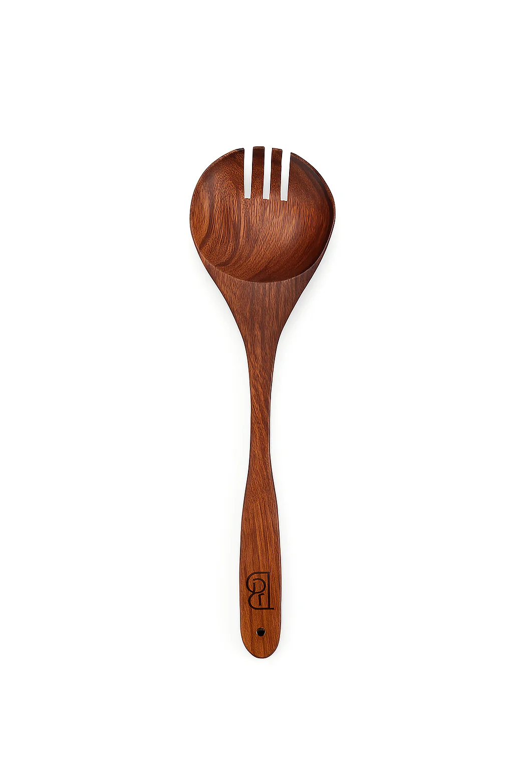 Handcrafted Non-Polished Rosewood Slotted Serving Spoon �?Chemical Free, Eco-Friendly, Food Safe Wooden Spoon for Cooking, Stirring, and Salad Serving