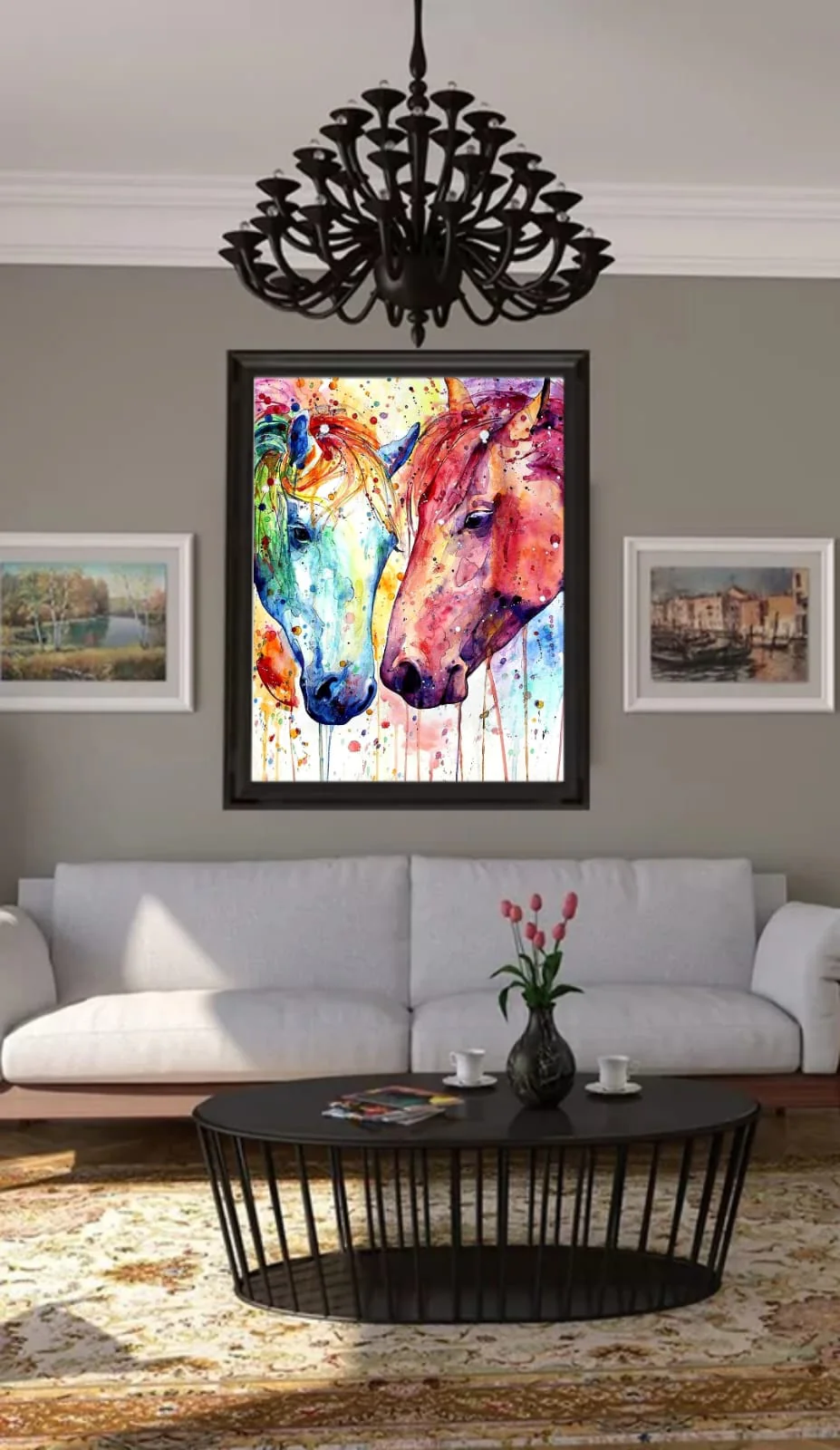 Modern Abstract Canvas Wall Art �C Contemporary Digital Print �C Ready to Hang Home Decor