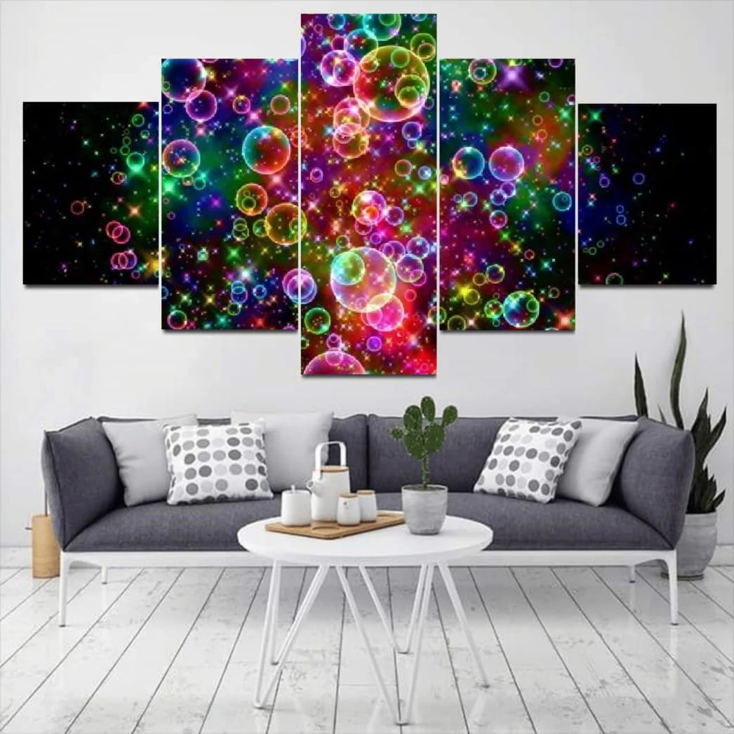 Modern Multi-Color Digital Print �C Ready-to-Hang