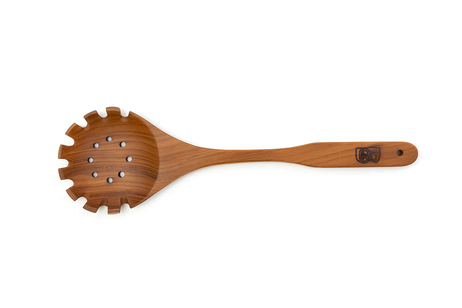 Handcrafted Non-Polished Rosewood Spaghetti Server Spoon, Eco-Friendly & Chemical-Free Wooden Pasta Serving Tool, Durable & Sustainable Kitchen Utensil
