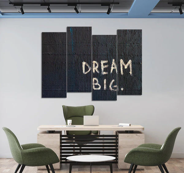Dream Big (4 Panel) Motivational Wall Art