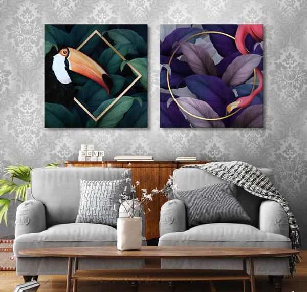 Tropical Vibes (2 Panel) Square Wall Art