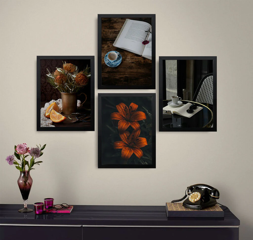 Abstract Aesthetic Artwork For Home (4 Panels) Abstract Wall Art