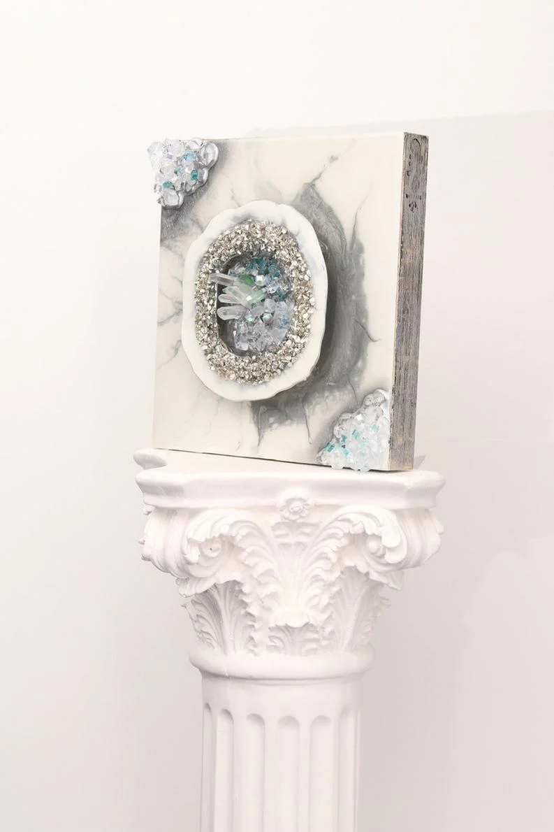 Resin Art with Crystal Stone Work - Elegant & Unique Design