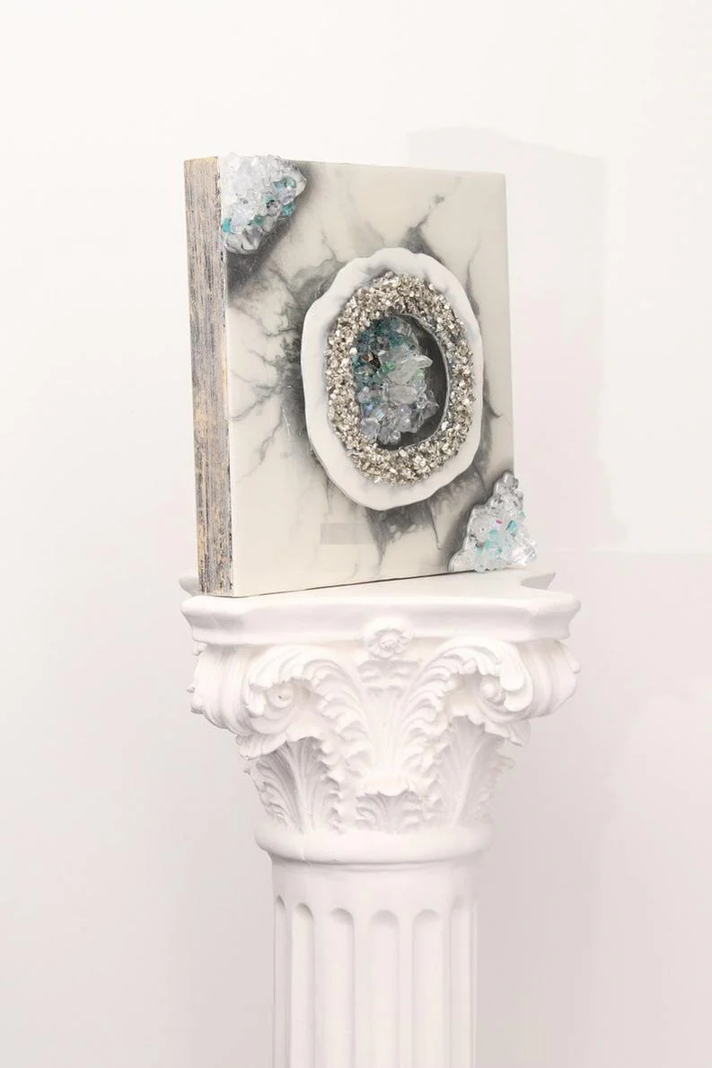 Resin Art with Crystal Stone Work - Elegant & Unique Design