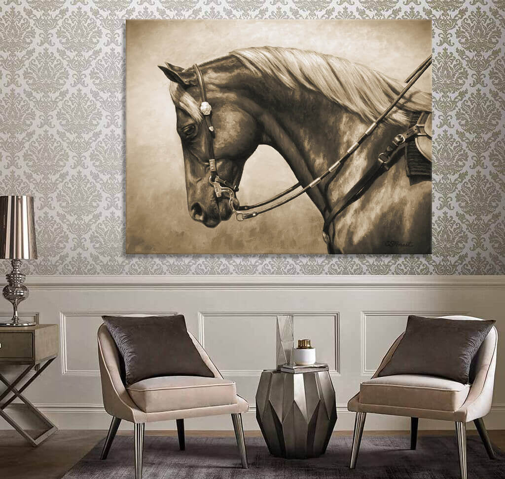 Brown Mustang Horse (Single Panel) Animal Wall Art