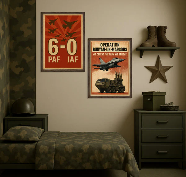 PAF 6 - IAF 0 & Operation Bunyan-un-Marsoos (2 Panel) Army Poster Wall