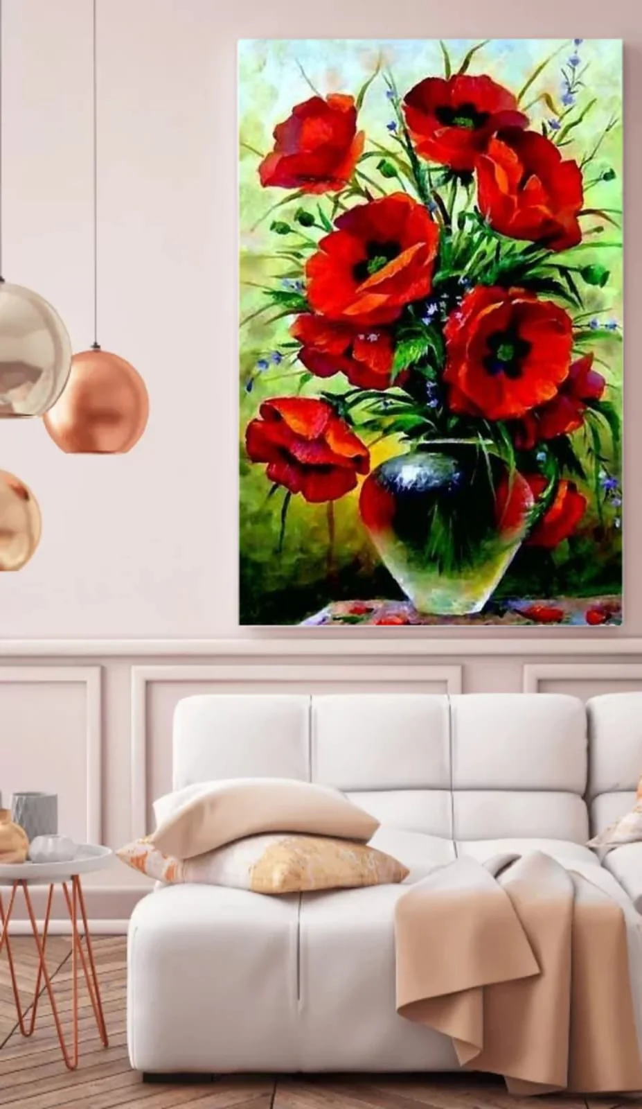 Modern Abstract Canvas Wall Art �C Geometric Digital Print �C Ready-to-Hang Contemporary Home & Office Decor