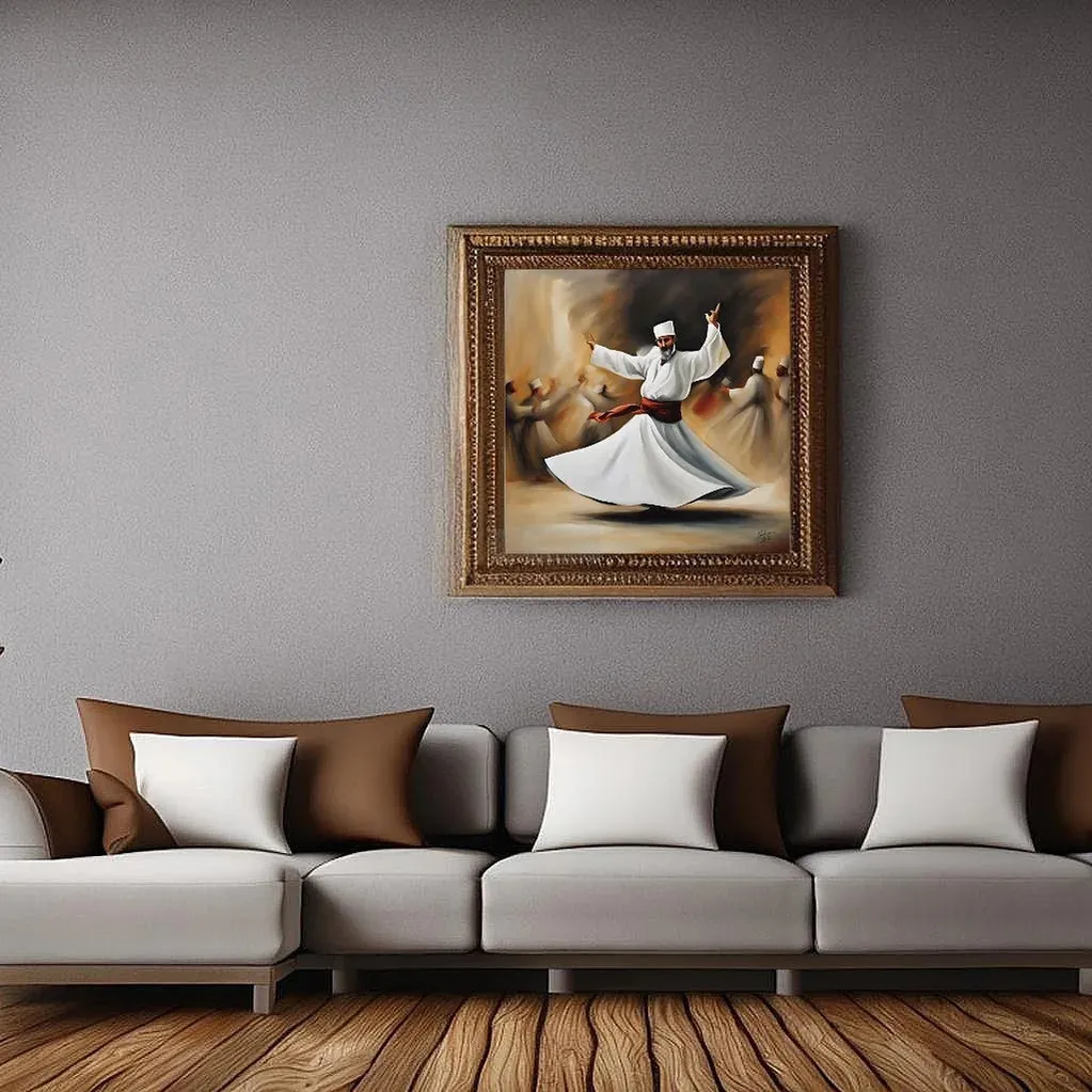 Whirling Dervish Painting | Sufism | Handmade Painting | Home Decor | Wall Decor