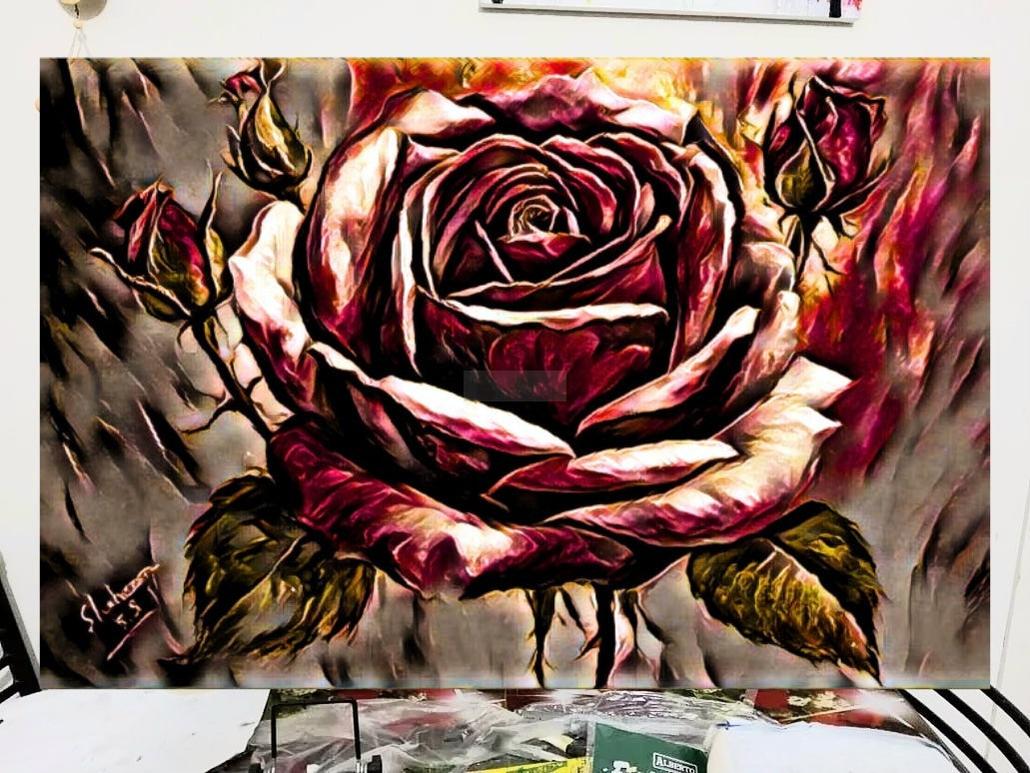 Red Rose | Handmade Painting | Home Decor | Wall Decor