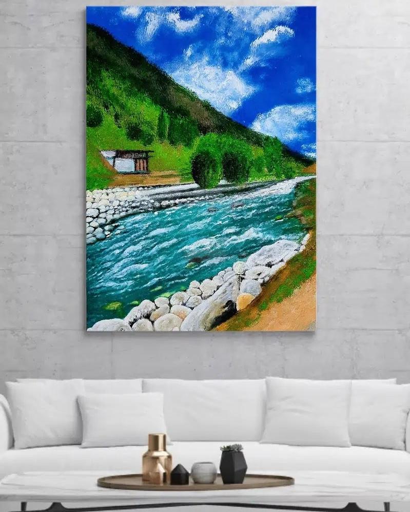2Pc SWAT Nature Painting on Canvas | Handmade Oil Painting