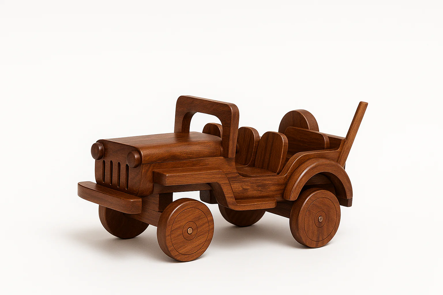 Handmade Wooden Jeep Toy Car a?? Vintage Style, Eco-Friendly, Handcrafted Wood Model for Decor, Rustic Decor, Gift & Collectible Display Piece