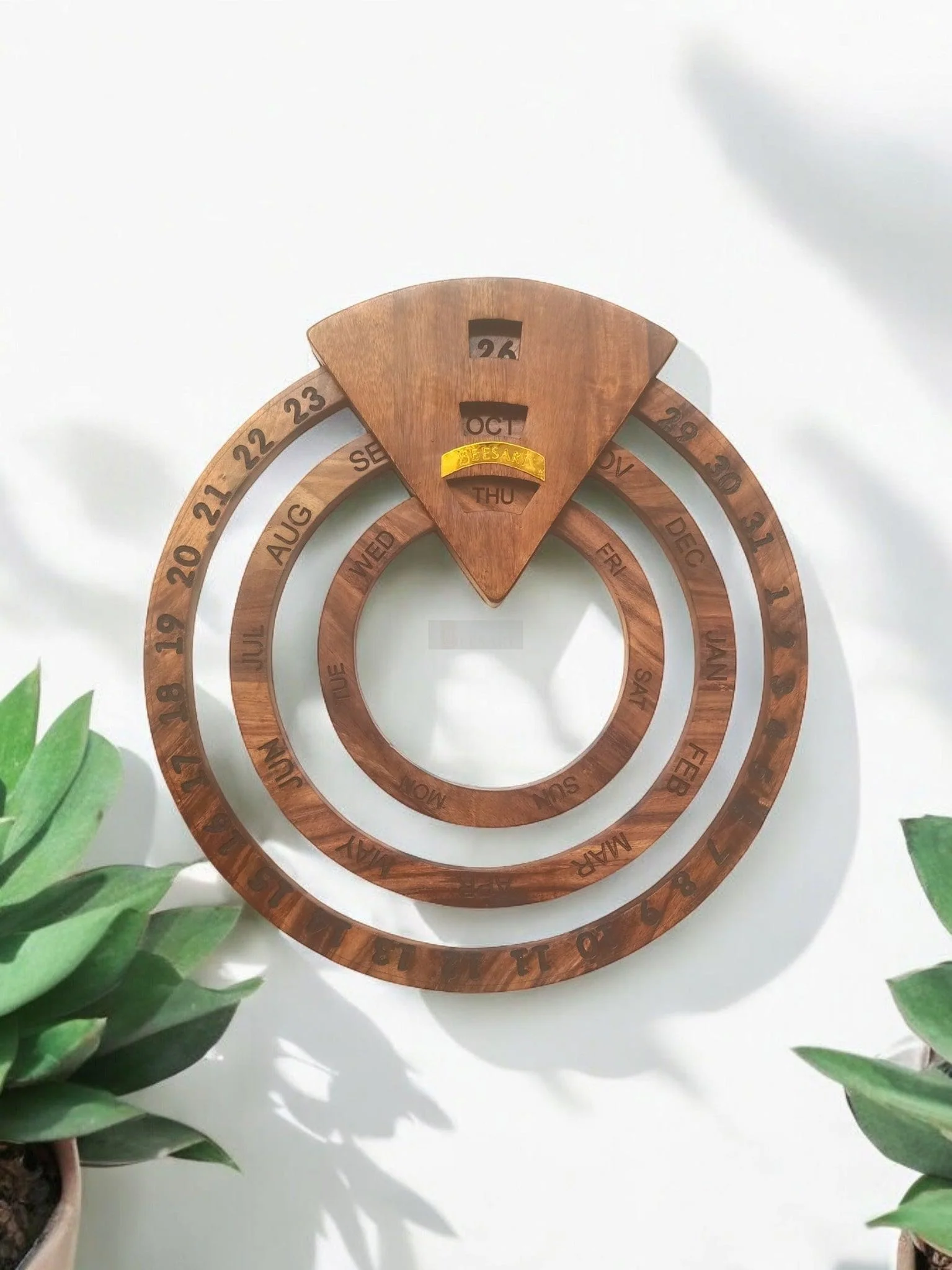 Rustic Round Wall Calendar