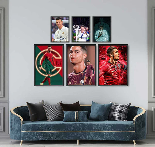 Ronaldo 7 Setup (6 Panel) Sports Wall Art