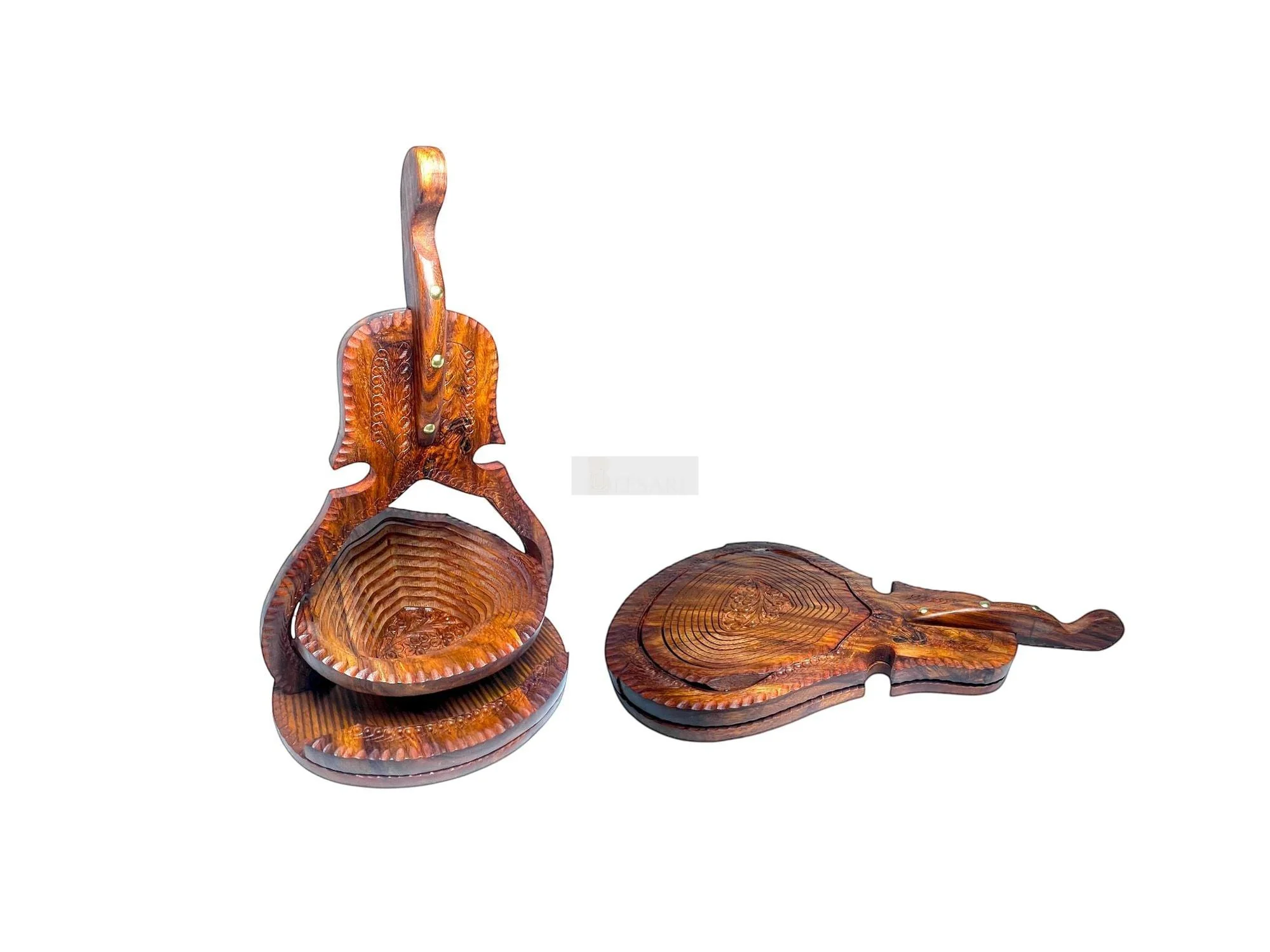 Guitar-Shaped Foldable Basket