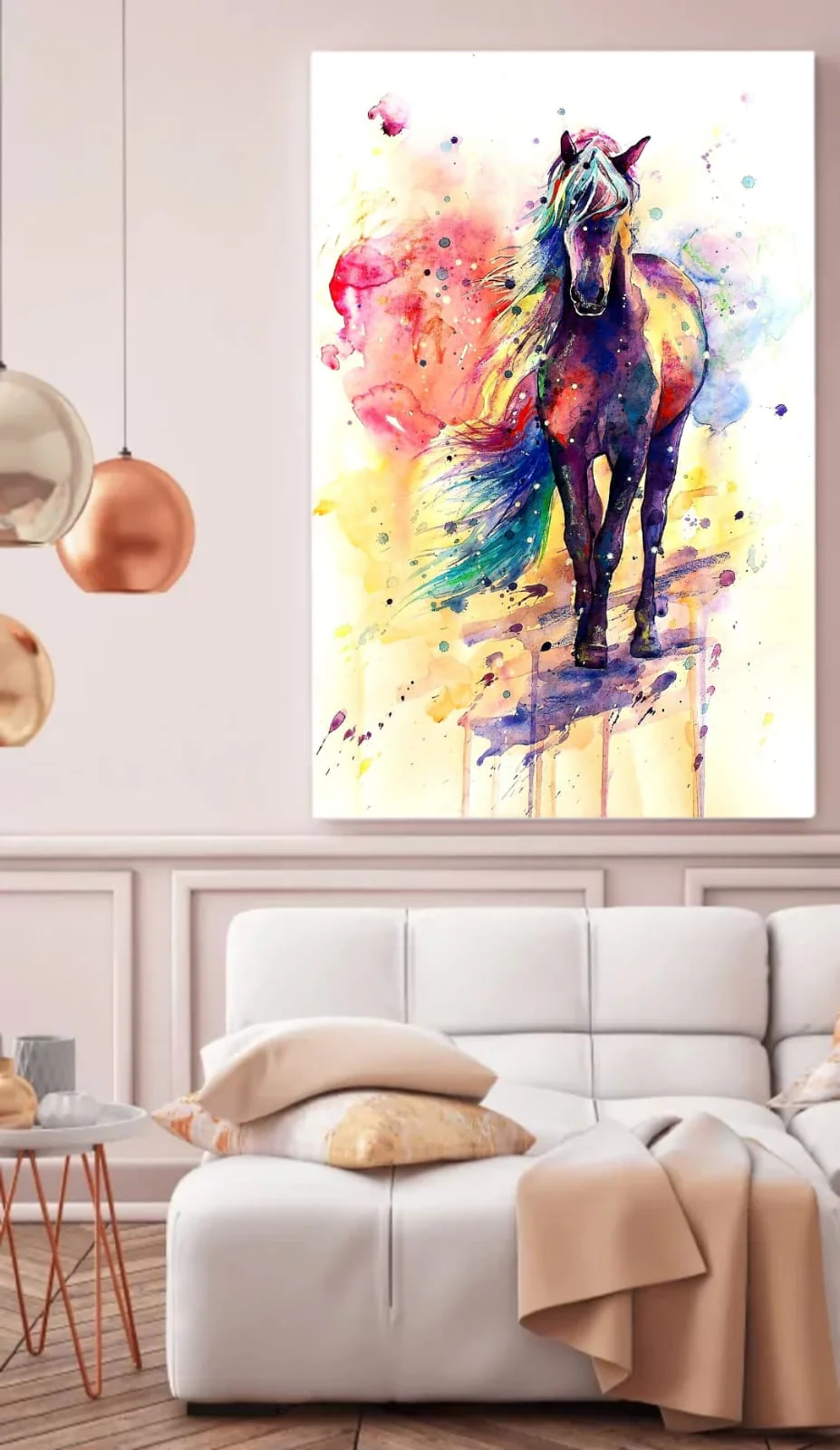 Modern Abstract Canvas Wall Art �C Contemporary Digital Print �C Ready to Hang Home Decor