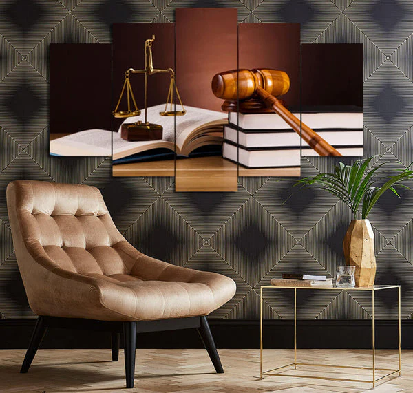 Law & Order (5 Panel) Lawyer Office Wall Art