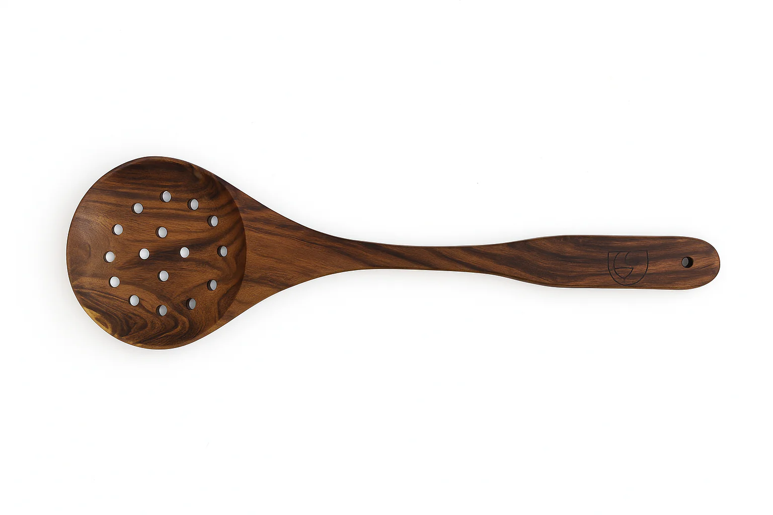 Handcrafted Rosewood Slotted Spoon �?Non-Polished, Chemical-Free, Eco-Friendly Wooden Cooking Spoon for Stirring and Serving