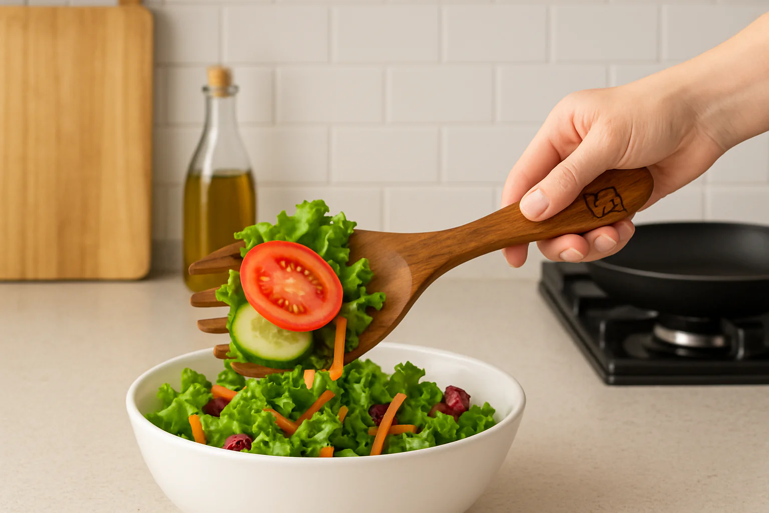 Handcrafted Rosewood Salad Fork | Non Polished, Chemical Free, Eco-Friendly Wooden Utensil | Natural Handmade Kitchen Tool for Serving
