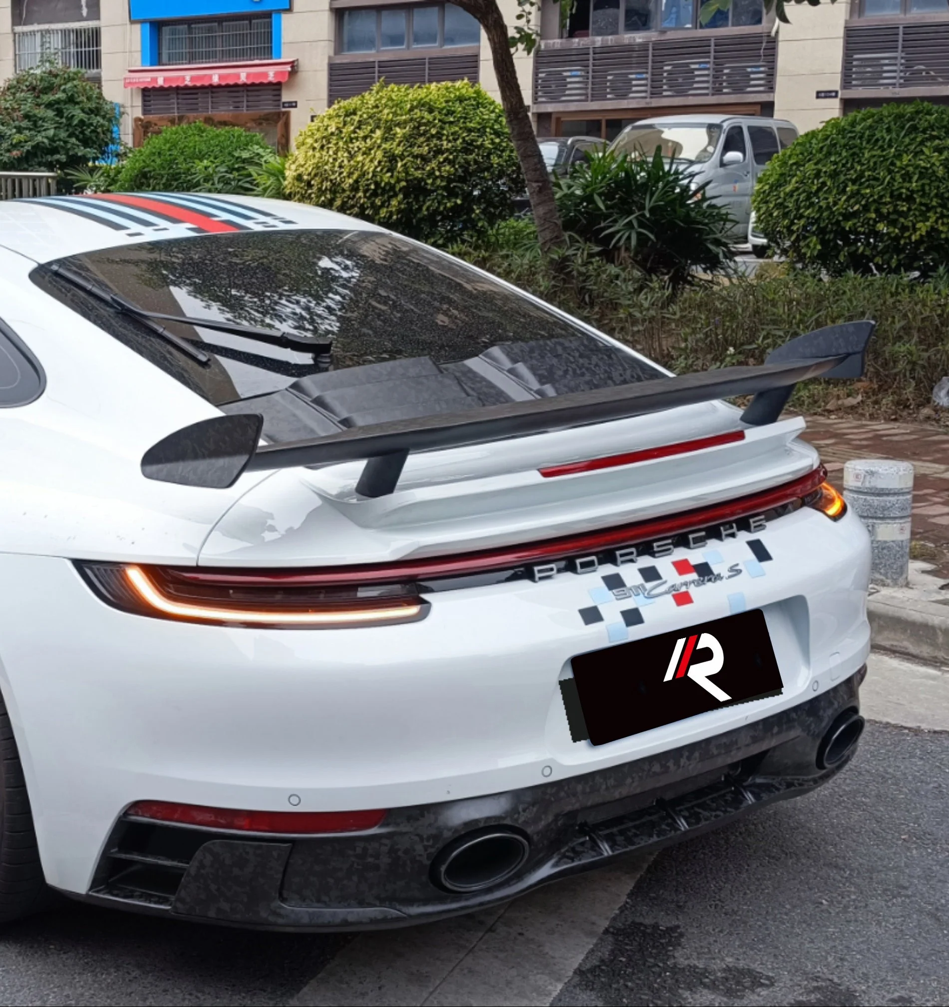 Aero Republic TC Sting GTR Style Rear Spoiler Wing & Deck Lid for Porsche 911 992.1 Carerra 4S/Targa 4S/GTS 2020-2024 Coupe Dry Pre-preg Carbon Fiber