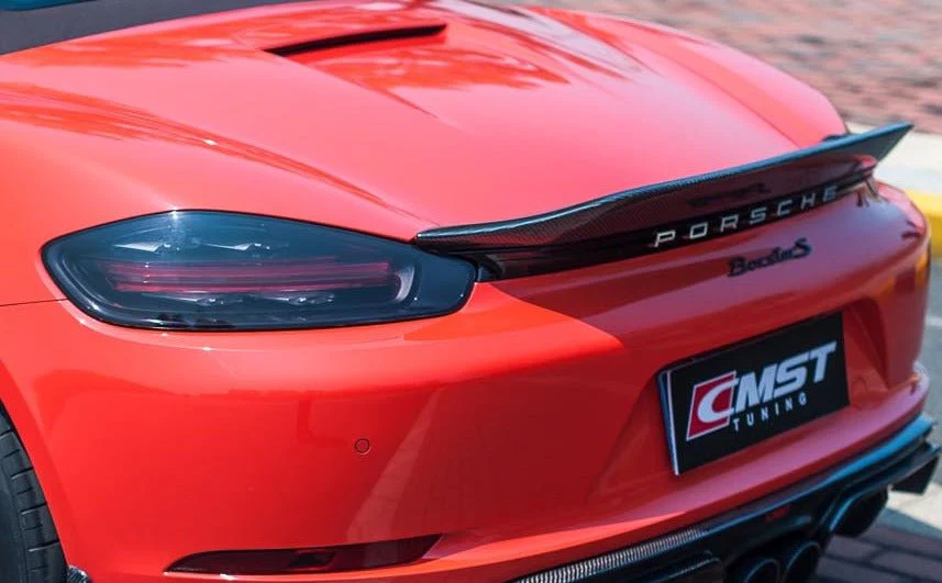 CMST Tuning V1 Rear Spoiler for Porsche 718 Boxster Base S T GTS Convertible Carbon Fiber/FRP