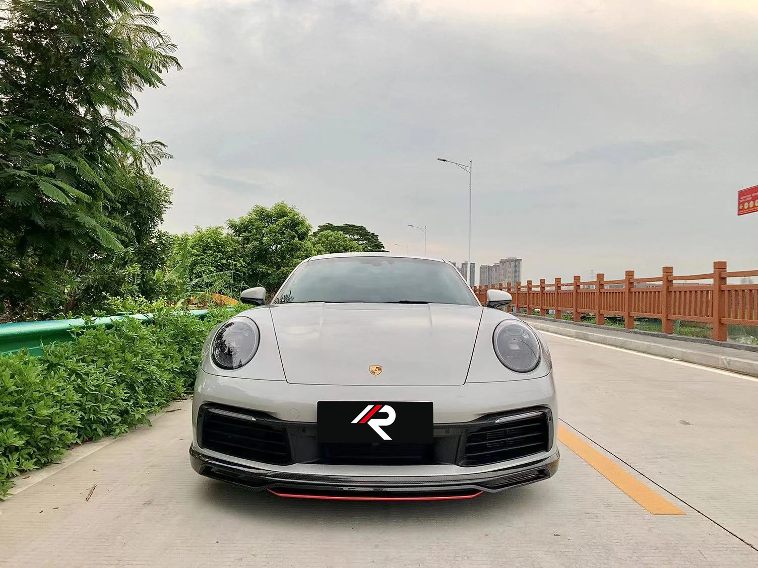 Aero Republic T-ART Style Front Lip for Porsche 911 992.1 Carrera Base/S/T/4/4S/Targa 4/Targa 4S 2020-2024 Carbon Fiber/FRP
