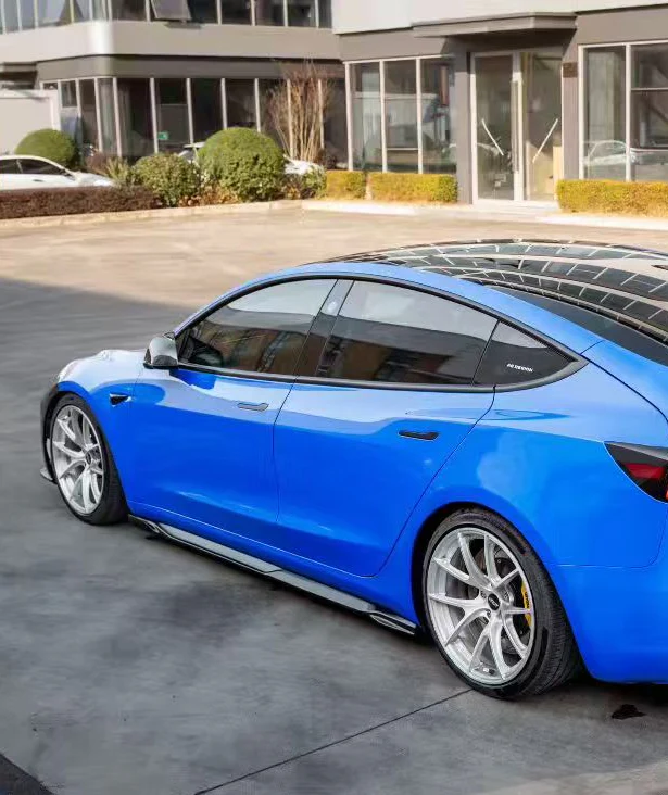ArmorExtend Action Aero Series Side Skirts for Tesla Model 3 Highland / P 2024-ON Dry Pre-preg Carbon Fiber/ABS