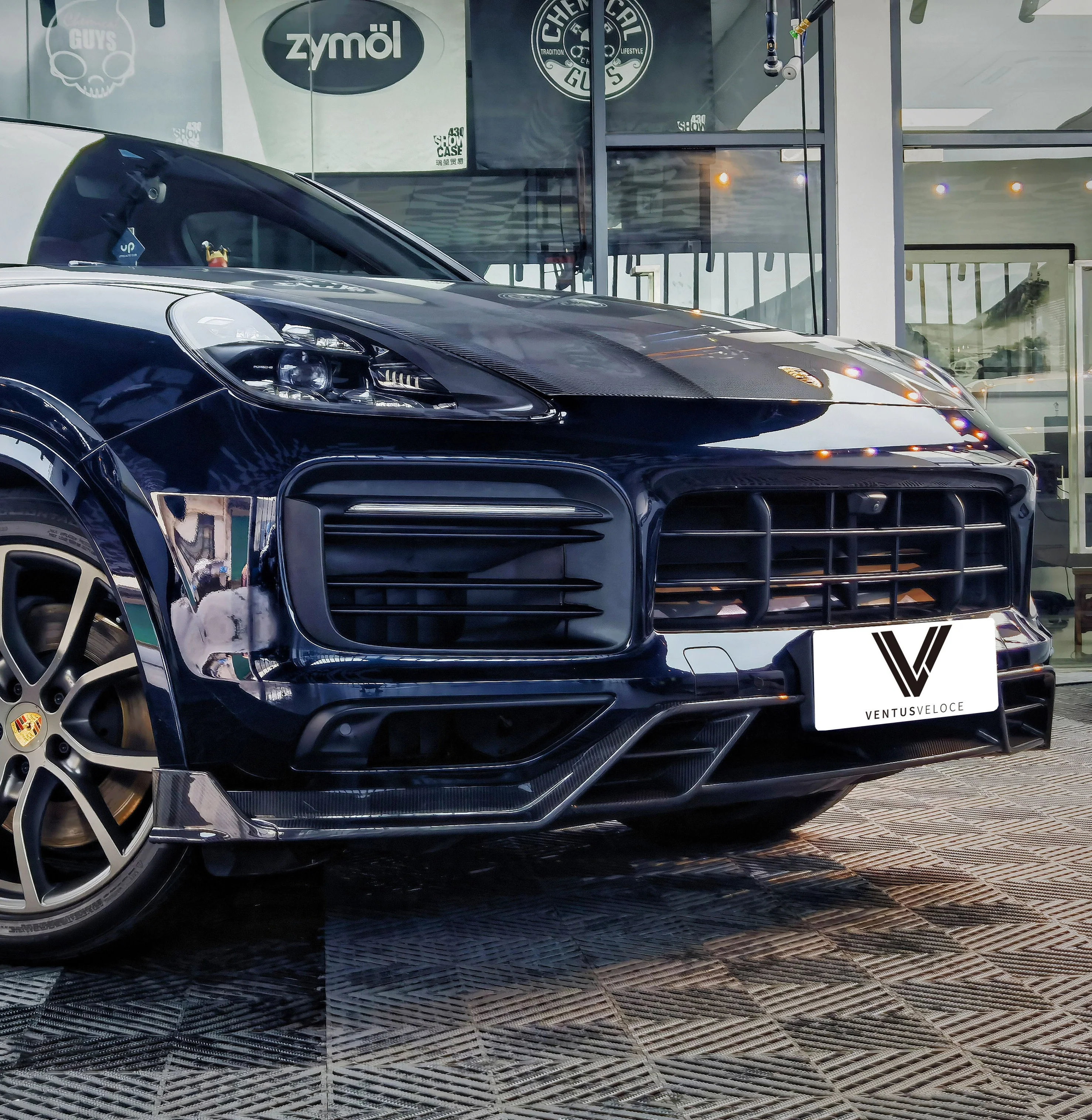 Ventus Veloce Front Lip for Porsche Cayenne 9Y3 9Y3.1 9Y0 9Y0.1 Base/S Carbon Fiber