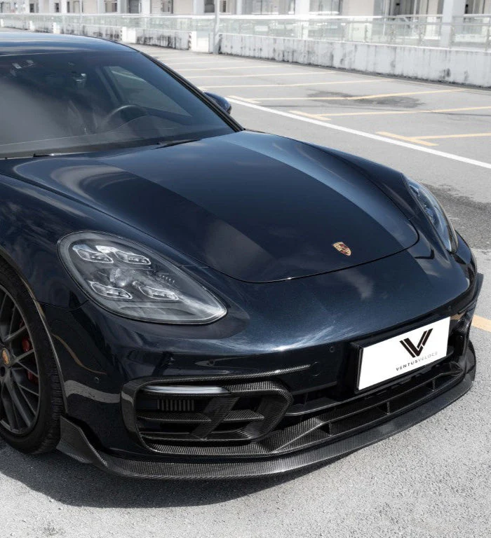 Ventus Veloce Front Bumper Trim for Porsche Panamera 971.2 RWD/Base/4/4S 2021-2023 Dry Pre-preg Carbon Fiber
