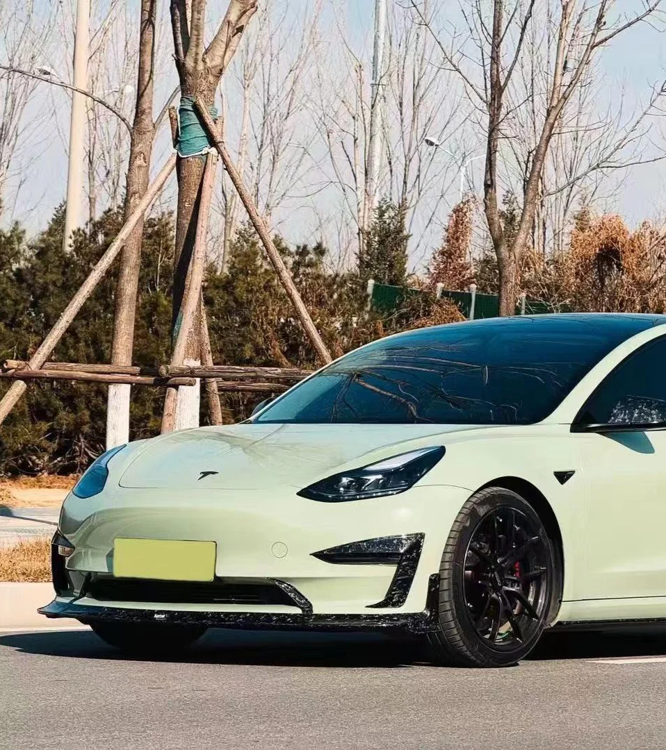 Karbel Carbon Front Lip Splitter for Tesla Model 3 / Performance Pre-preg Carbon Fiber