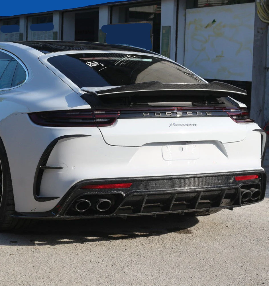 Aero Republic MSRY Style Rear Bumper for Porsche Panamera 971.1 & 971.2 Base/4/4S/GTS/Turbo/Turbo S 2017-2023 Liftback Sedan Carbon Fiber