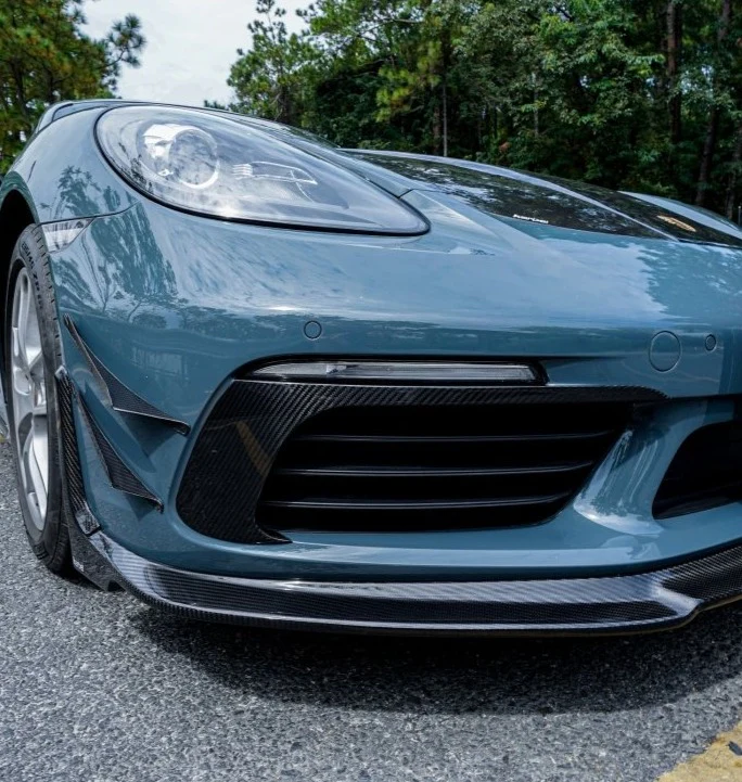 Karbel Upper Valences for Porsche 718 Cayman / Boxster / GTS Pre-preg Carbon Fiber
