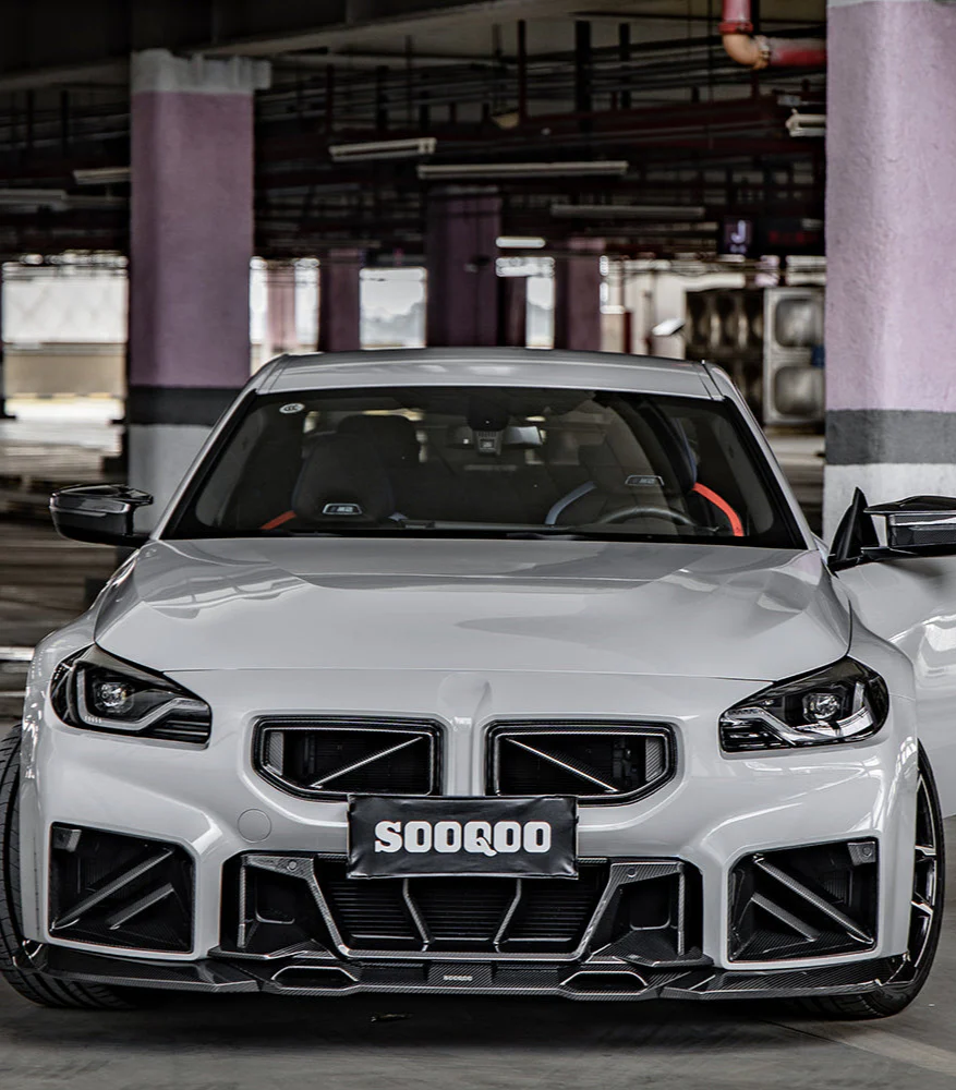 SOOQOO USA Front Center Vent Trim Grill Replacement for BMW M2 M2C G87 2023-ON Dry Pre-preg Carbon Fiber